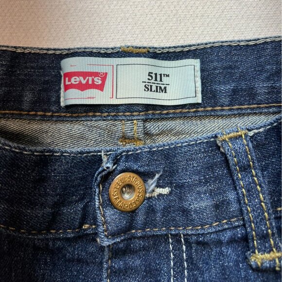 Levi's Womens 511 Slim Straight Jeans Size 20R Blue Denim Classic Casual Pockets - Picture 2 of 11